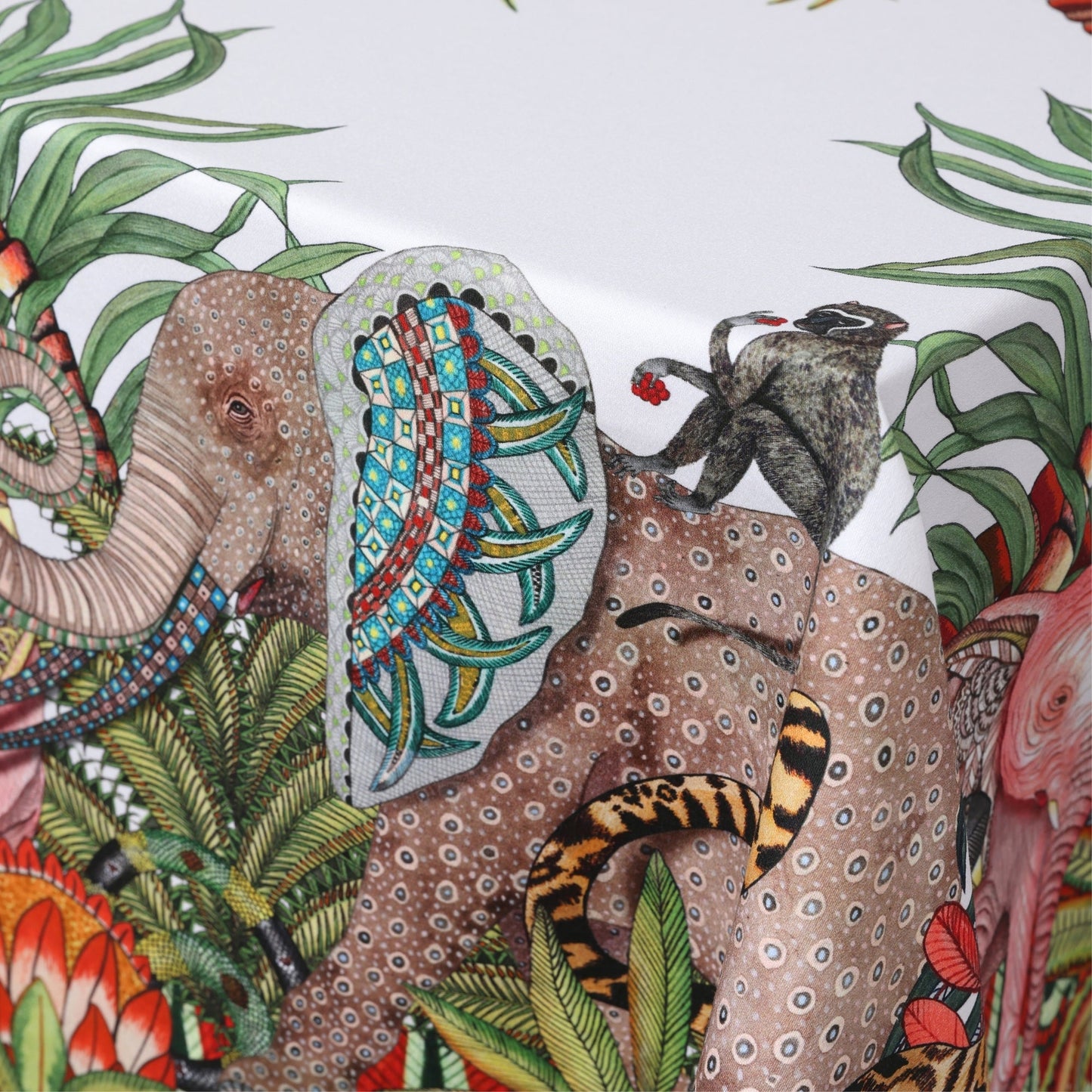 Palm Parade Tablecloth in Royal