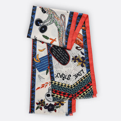 Wonderboy Wisdom Long Scarf Chalk
