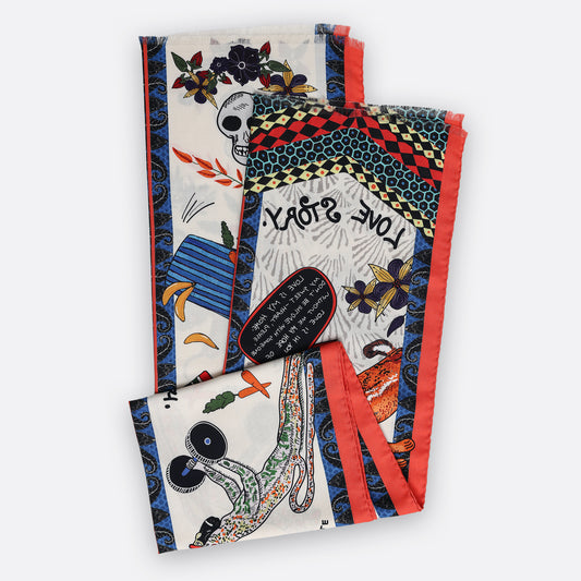 Wonderboy Wisdom Long Scarf Chalk