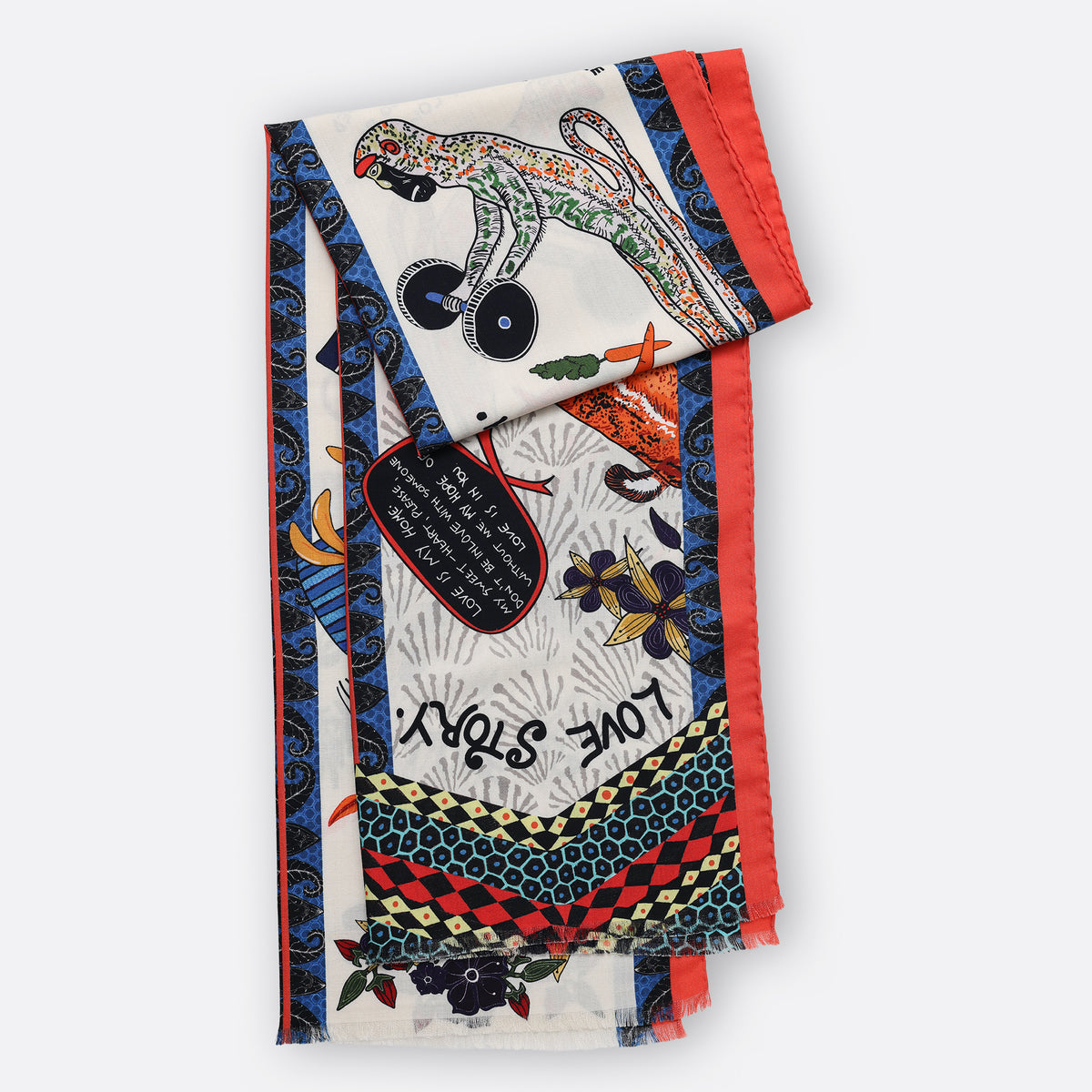Wonderboy Wisdom Long Scarf Chalk