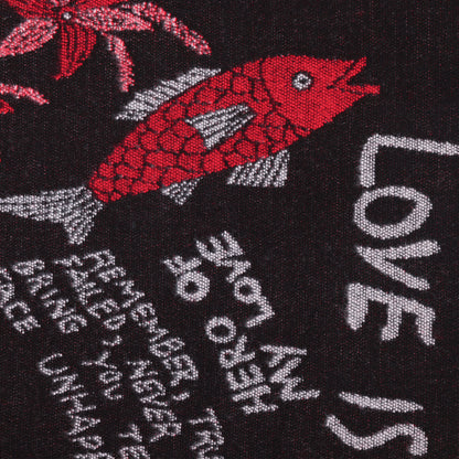 Wonderboy Wisdom Woven Blanket in Royal Red