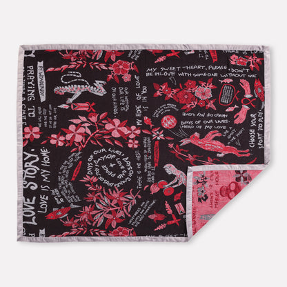 Wonderboy Wisdom Woven Blanket in Royal Red