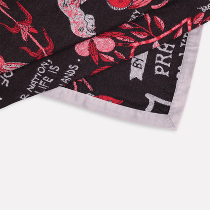 Wonderboy Wisdom Woven Blanket in Royal Red