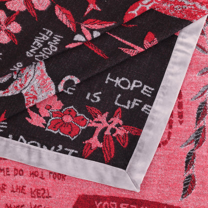 Wonderboy Wisdom Woven Blanket in Royal Red