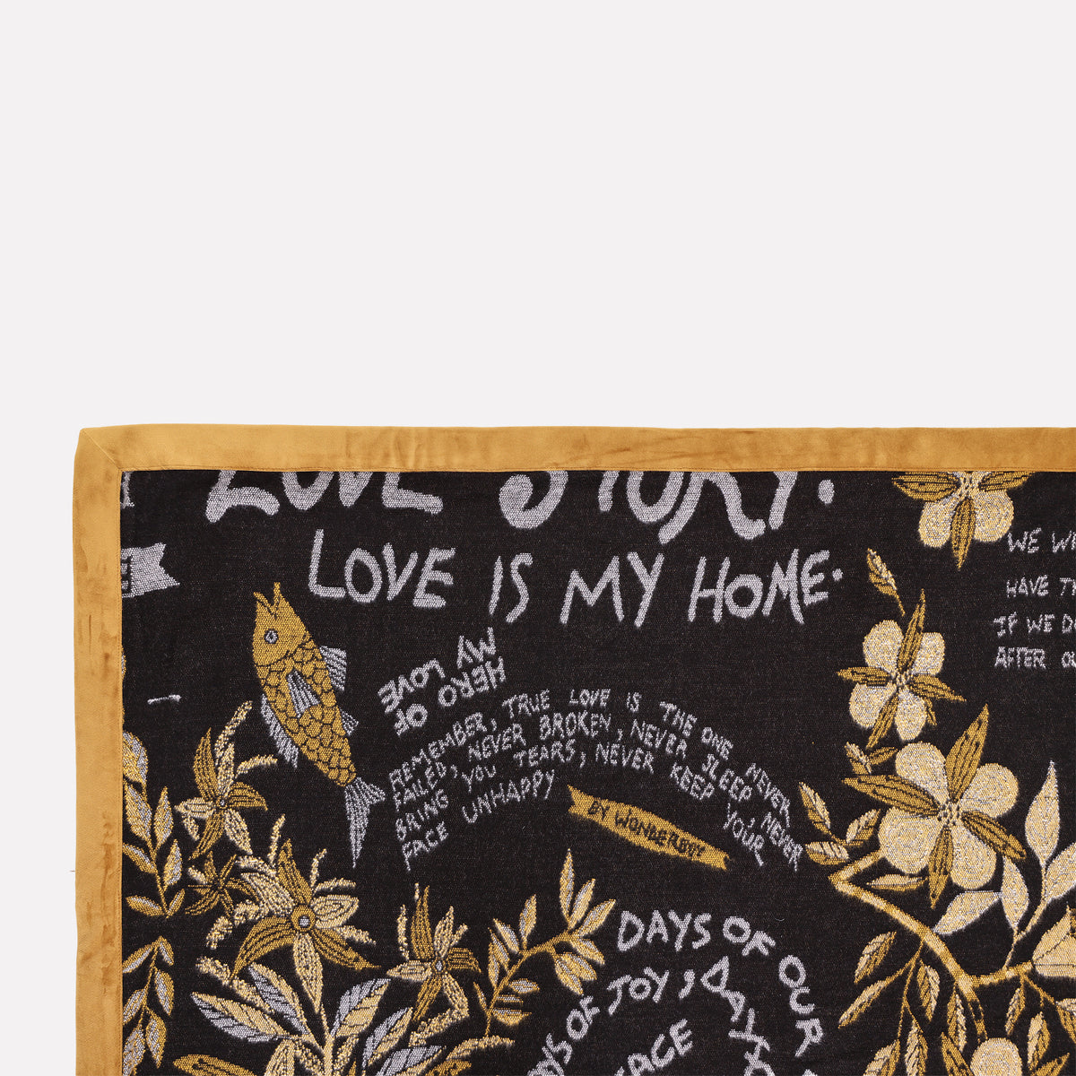 Wonderboy Wisdom Woven Blanket in Gold