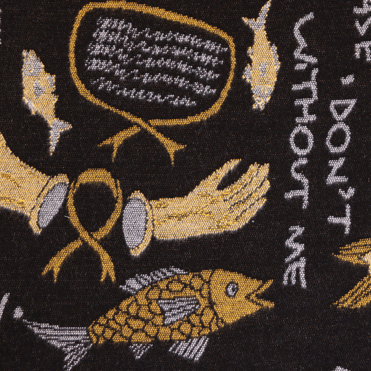 Wonderboy Wisdom Woven Blanket in Gold