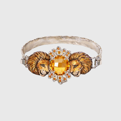 Lion Citrine Bangle