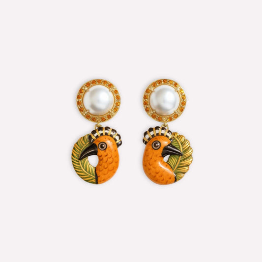 Mabe Pearl Hoopoe Earrings