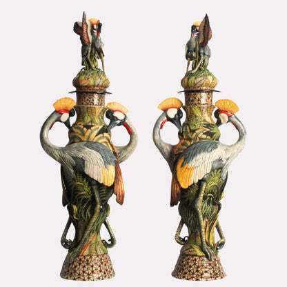 Crowned Crane Urns