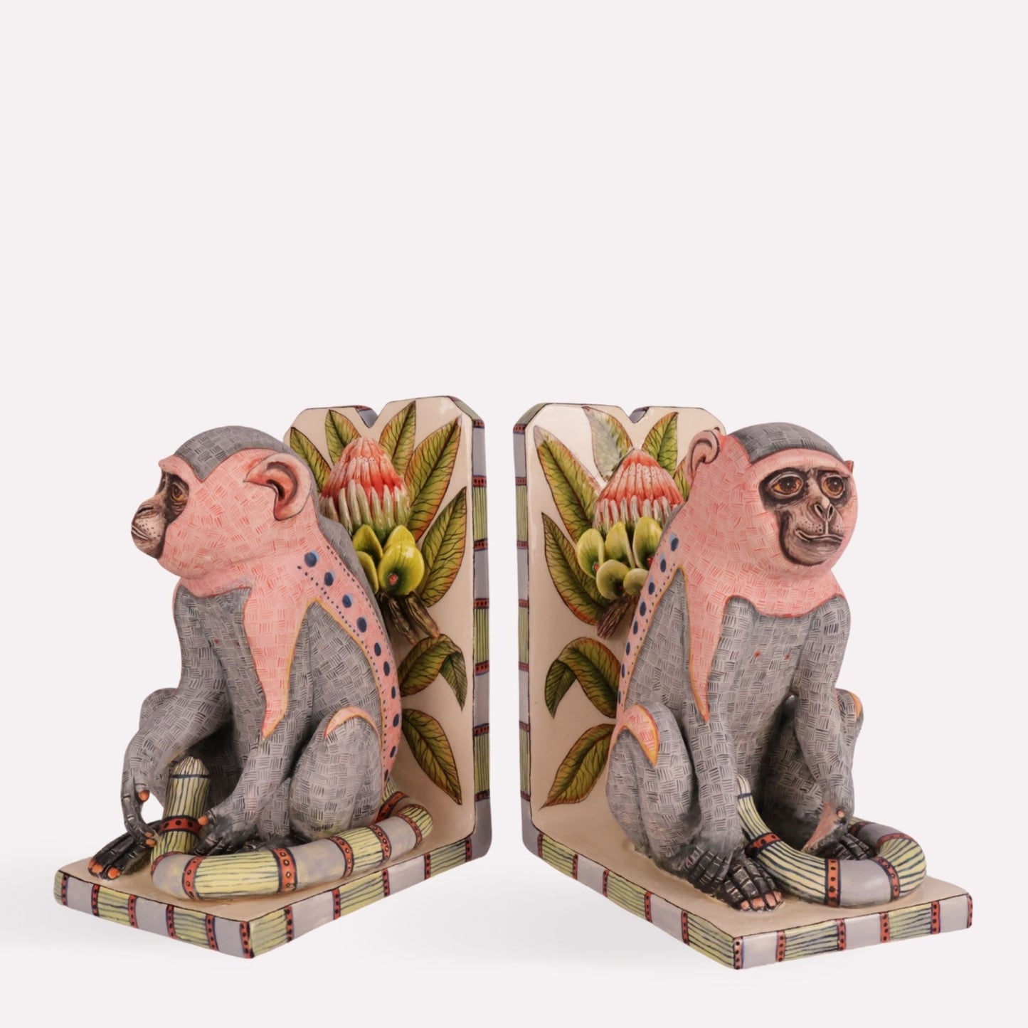 Monkey Sculptural Bookends
