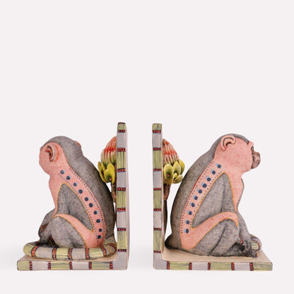 Monkey Sculptural Bookends