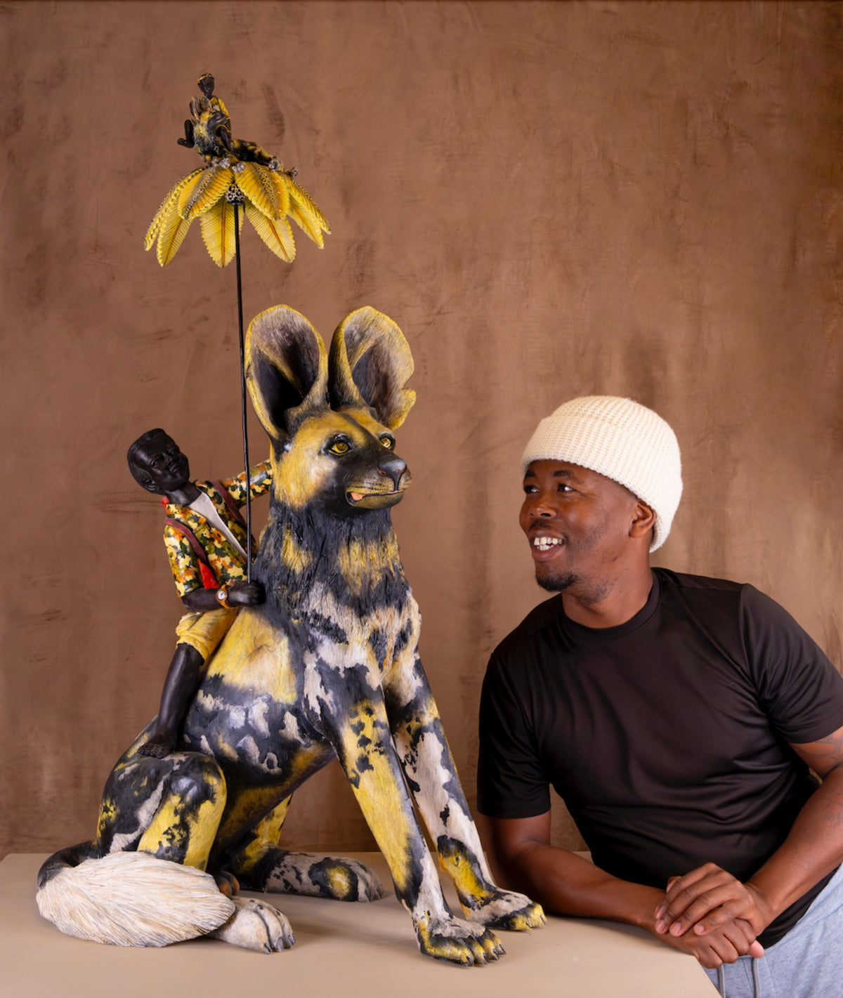 Wild Dog With Boy Rider