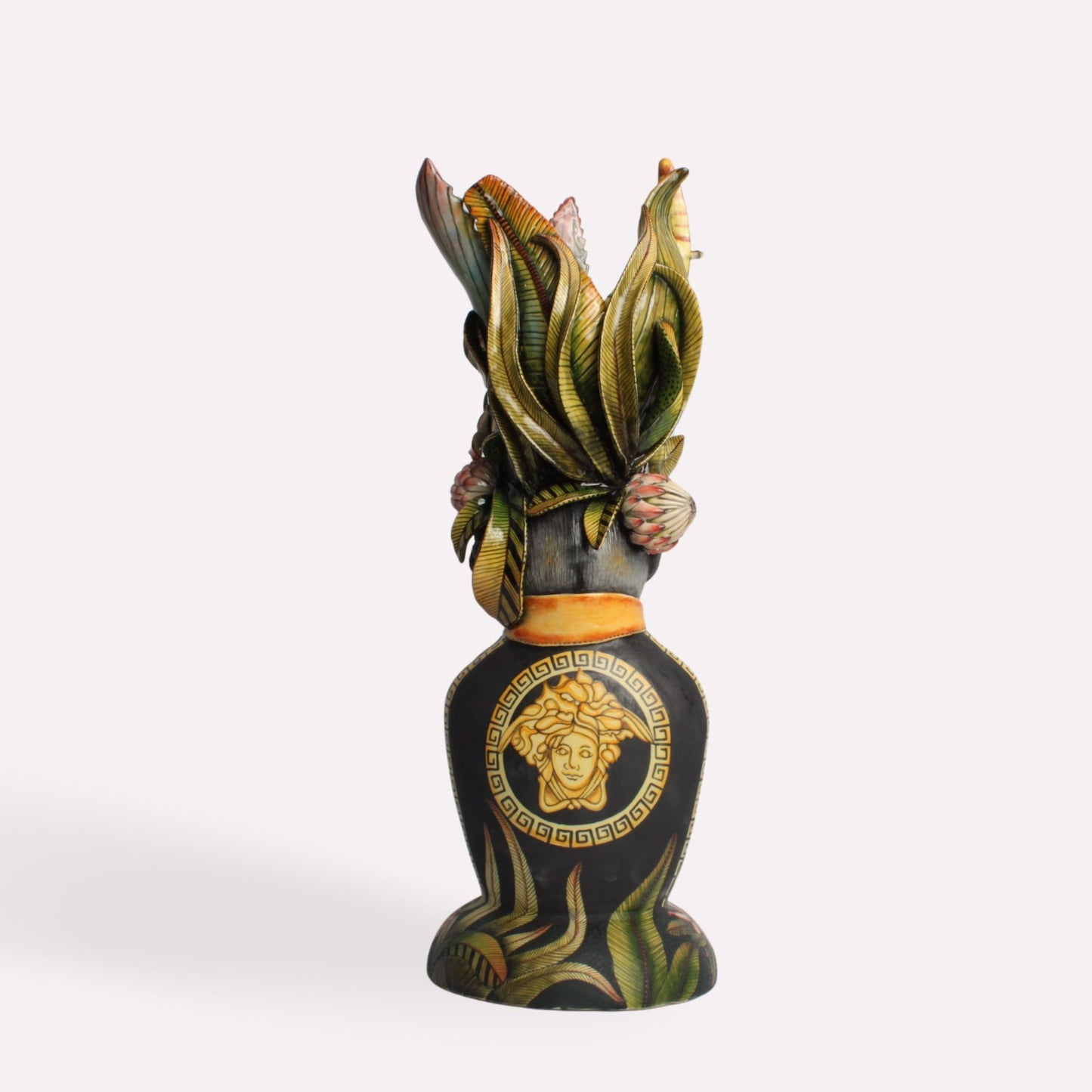 Crowned Monkey Vase Sculpture