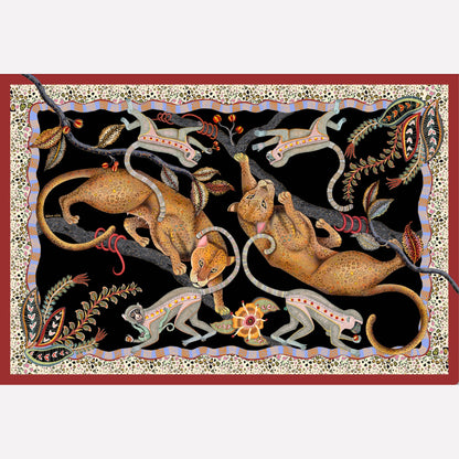 Monkey Tales Linaza Tablecloth in Night