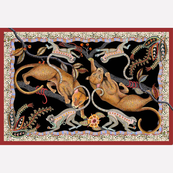 Monkey Tales Satinette Tablecloth in Night