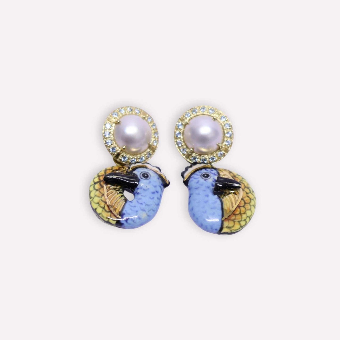 Azure Hoopoe Earrings