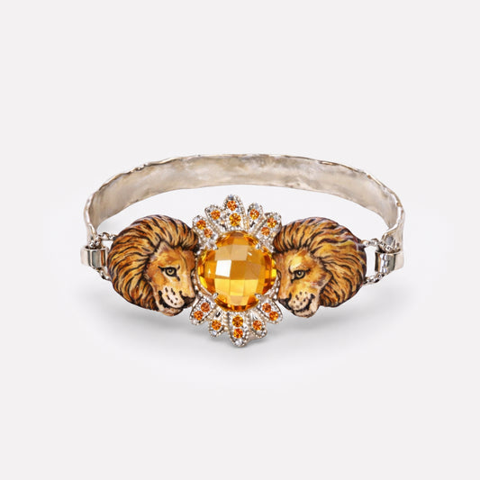Lion Citrine Bangle