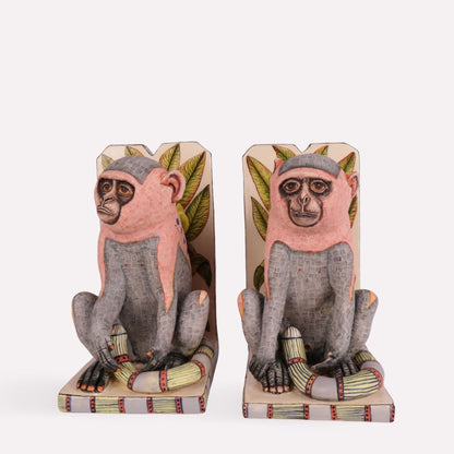 Monkey Sculptural Bookends