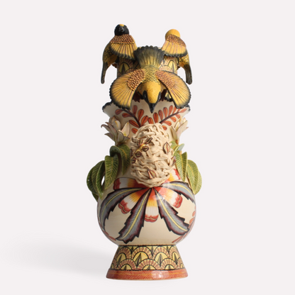 Masked Weaver Vase