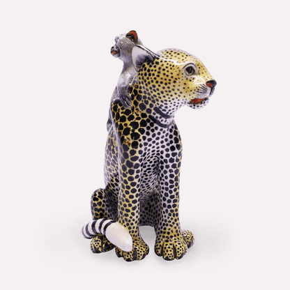 Leopard and Monkey Sculpture