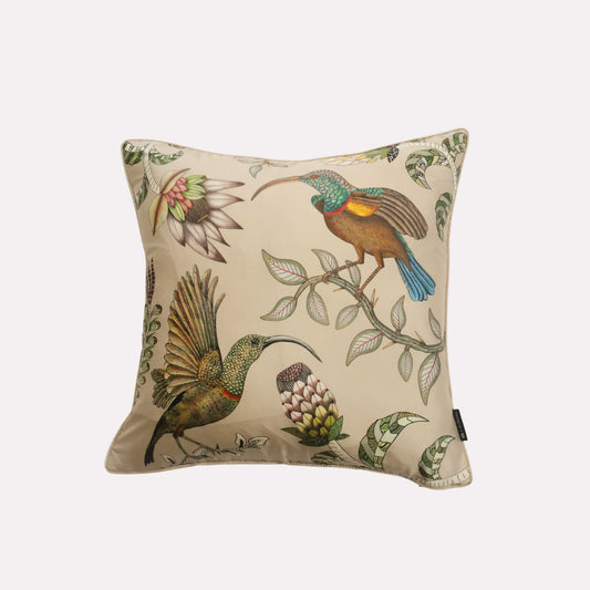 Protea Garden Stone Silk Cushion Cover