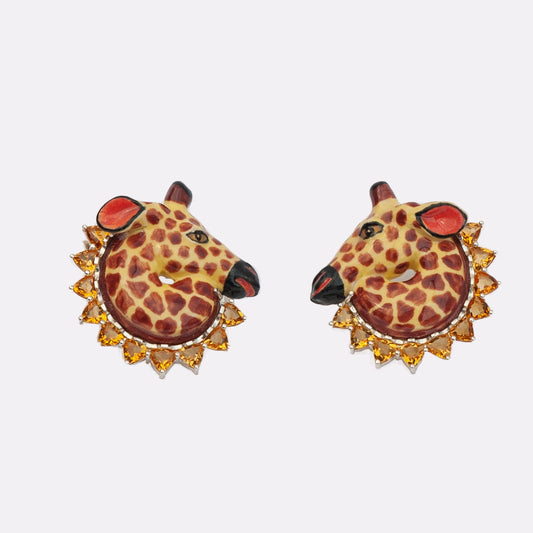 Curved Giraffe Earrings