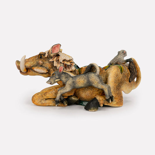 Warthog & Monkey Sculptural Bowl