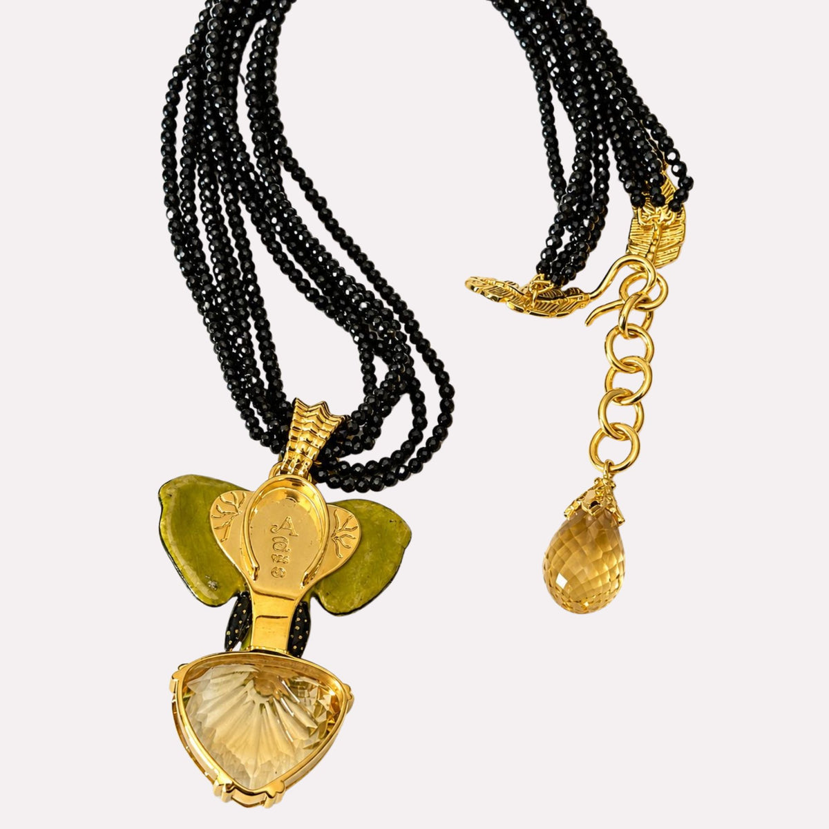 Elephant Citrine Necklace