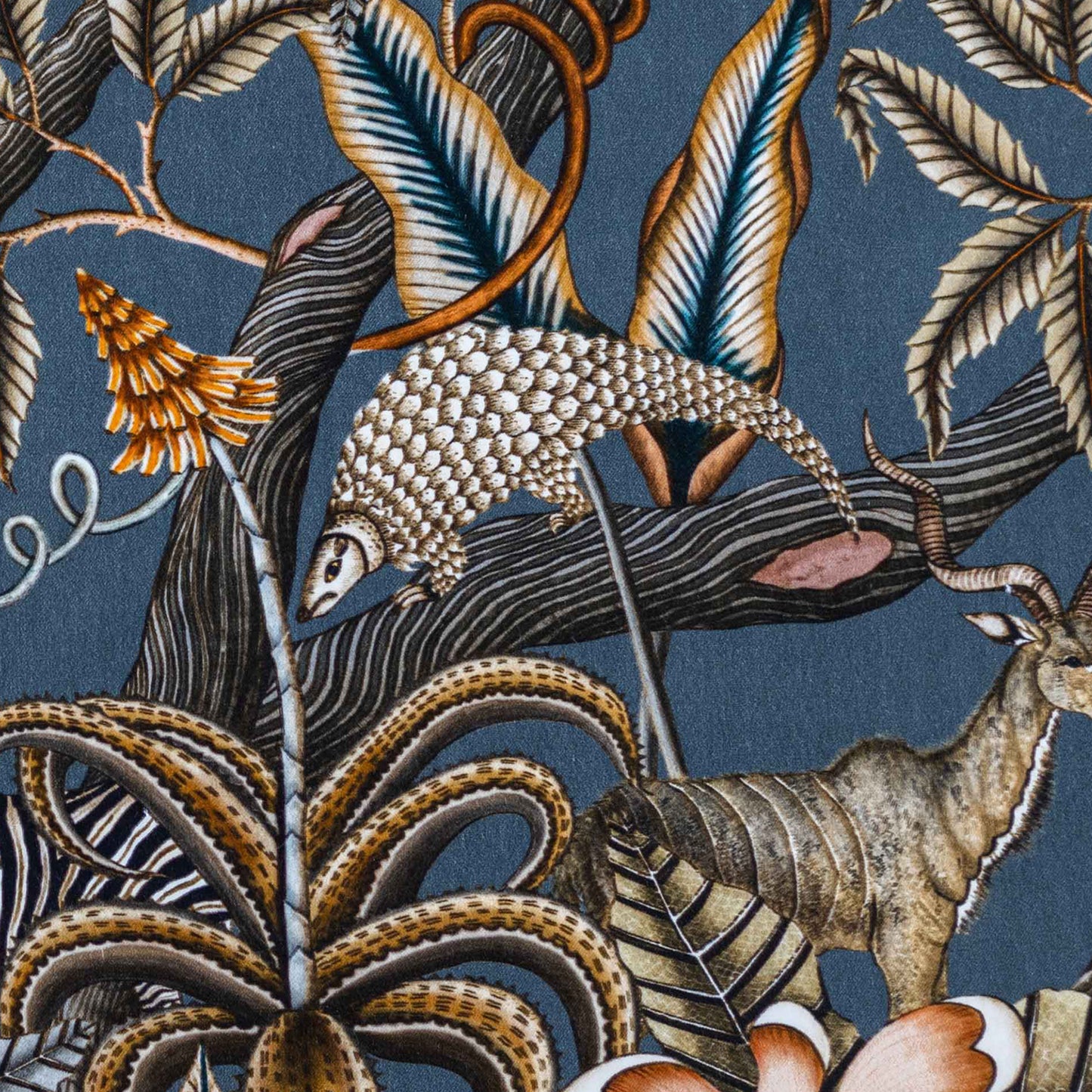 Pangolin Park Ash Velvet Fabric