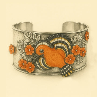 Hoopoe Hop Tourmaline Cuff