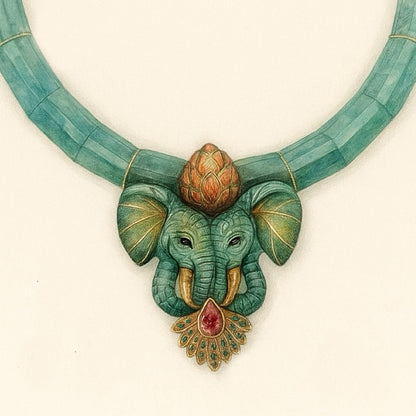 Elephant Duet Necklace
