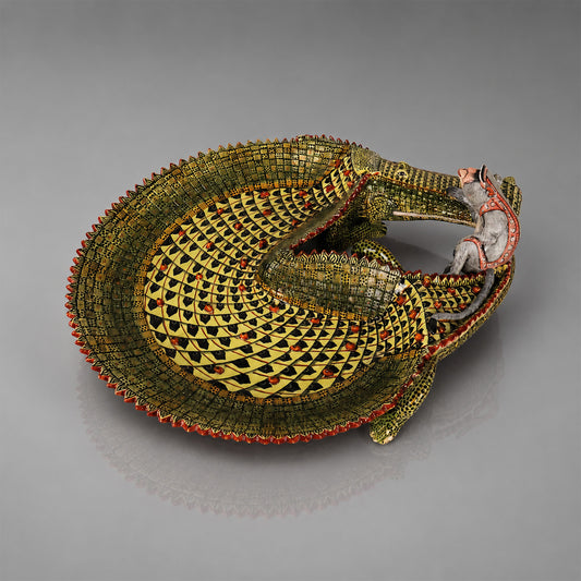 Crocodile & Monkey Sculptural Dish