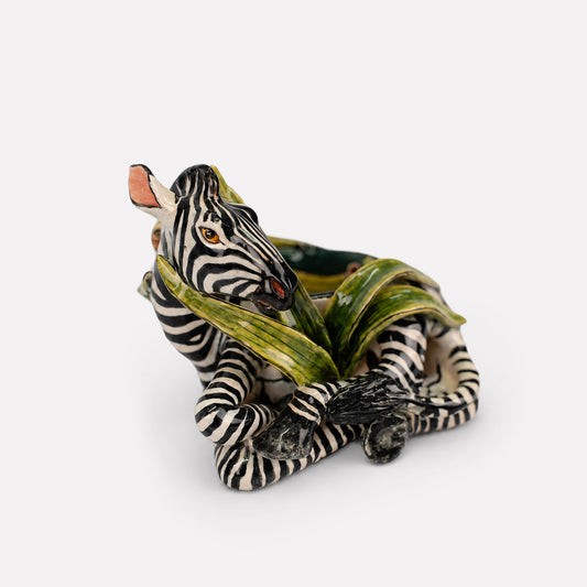 Zebra and Leopard Sculptural Bowl