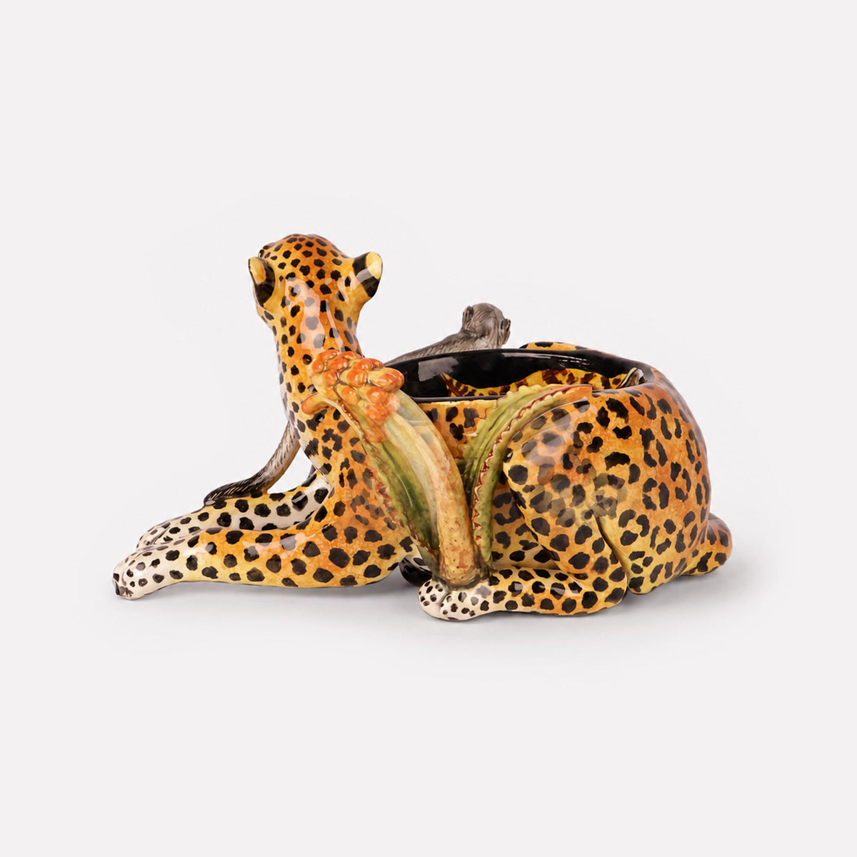 Leopard & Monkey Sculptural Bowl