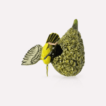 Masked Weaver & Nest Sculpture