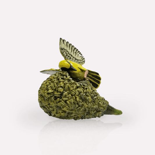 Masked Weaver & Nest Sculpture