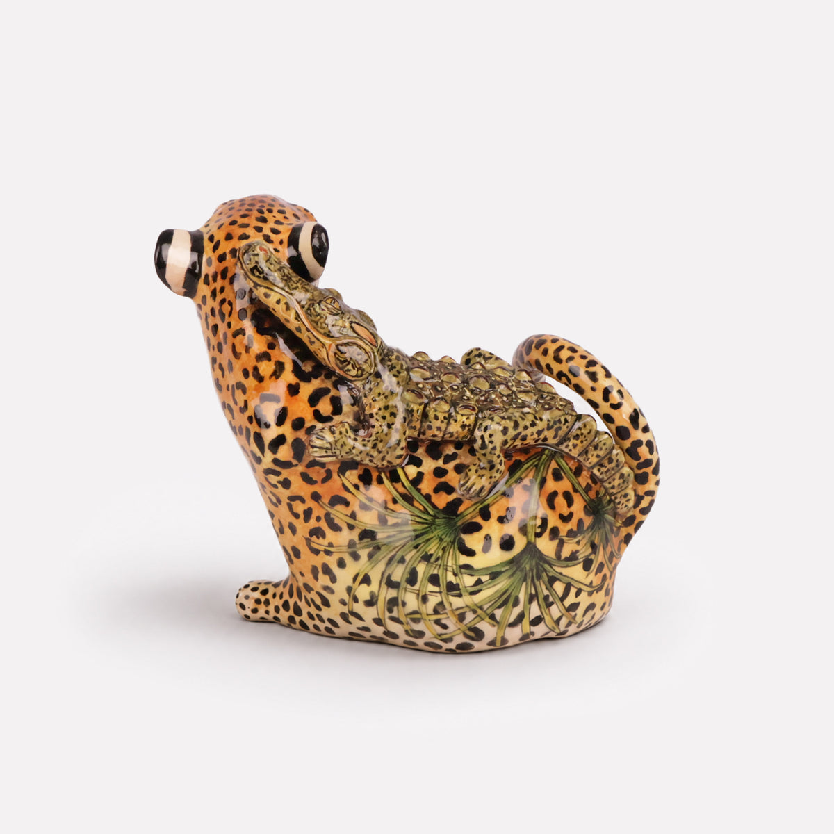 Chubby Leopard & Croc Sculpture