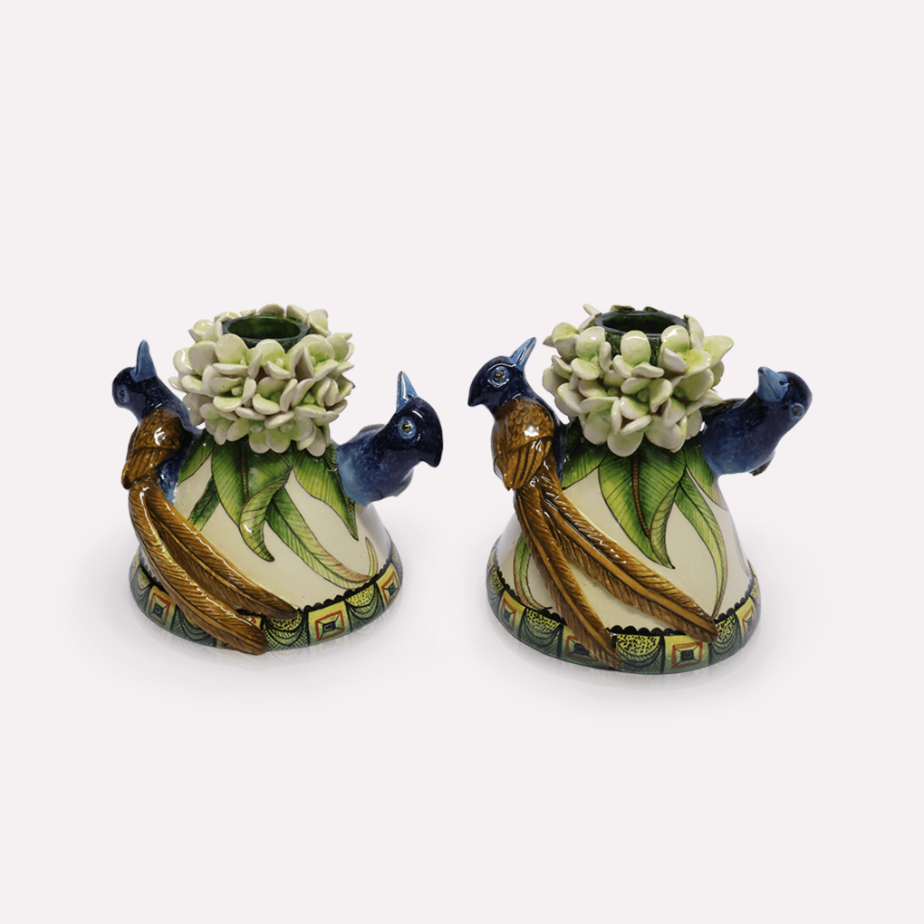 Paradise Flycatcher Candle Holders