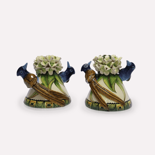 Paradise Flycatcher Candle Holders