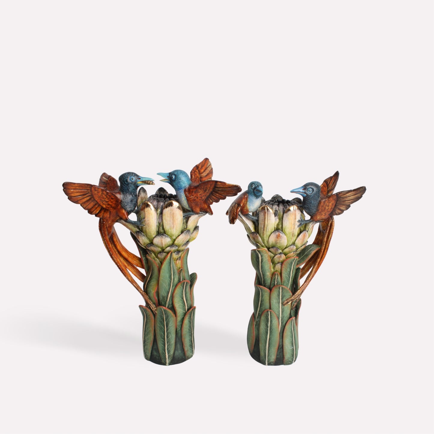 Paradise Flycatcher Candle Holders