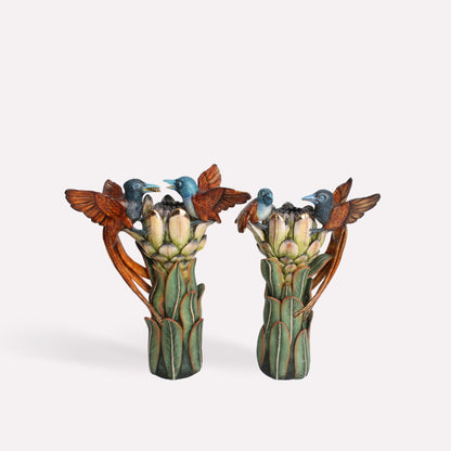 Paradise Flycatcher Candle Holders