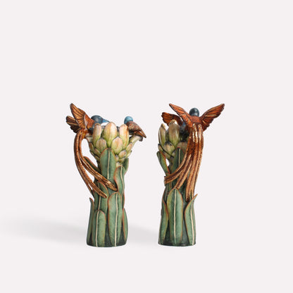 Paradise Flycatcher Candle Holders