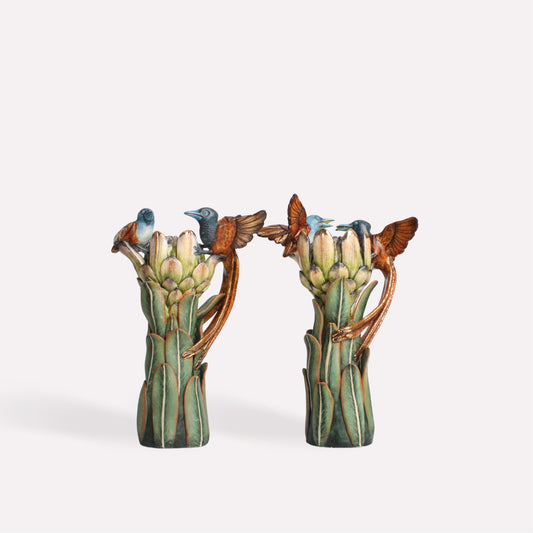 Paradise Flycatcher Candle Holders