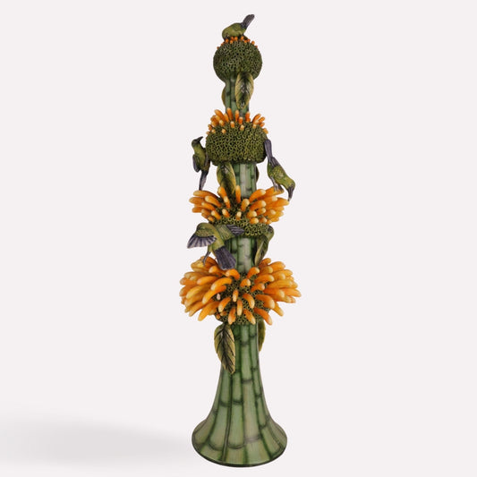 Sunbird and Leonotis Plant Sculpture