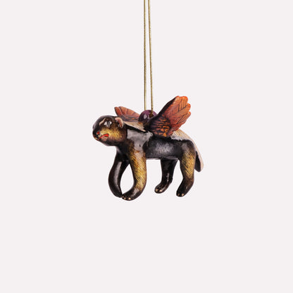 Flying Honey Badger Ornament
