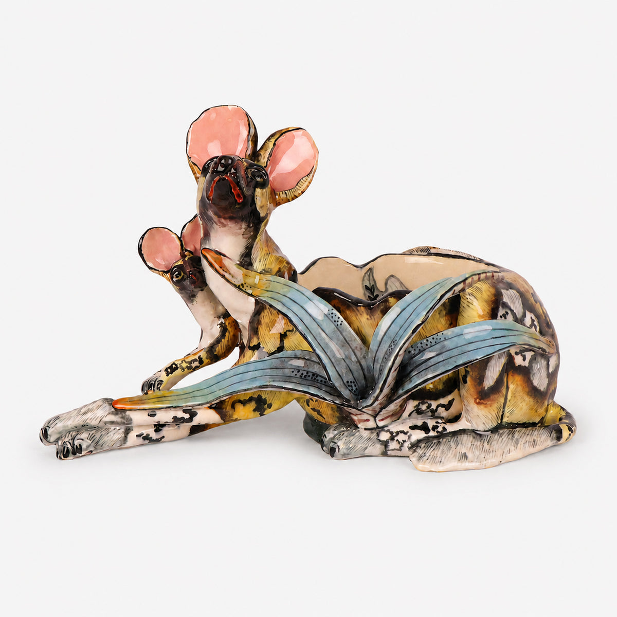 Wild Dog Sculptural Bowl