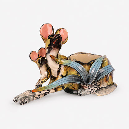 Wild Dog Sculptural Bowl