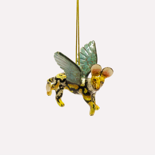 Flying Wild Dog Ornament