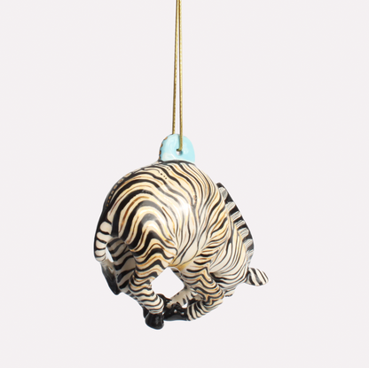 Zebra Sculptural Ball Hanger