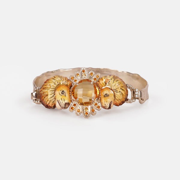 Lion Citrine Bangle
